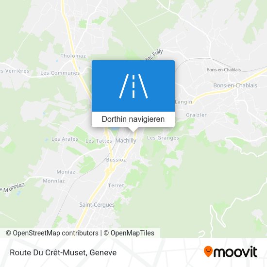 Route Du Crêt-Muset Karte