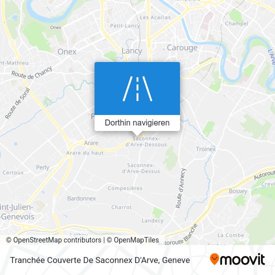 Tranchée Couverte De Saconnex D'Arve Karte
