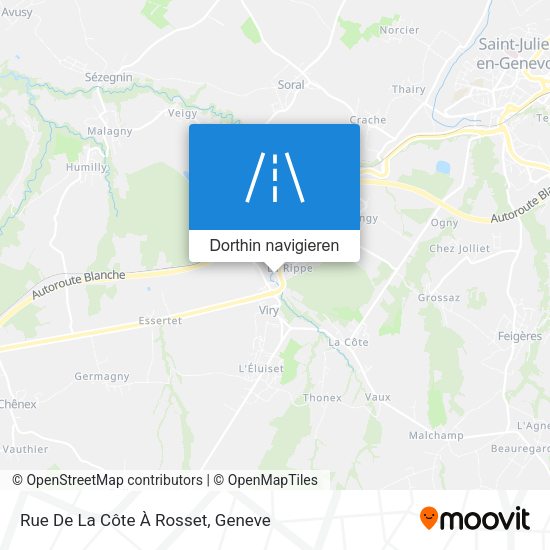 Rue De La Côte À Rosset Karte