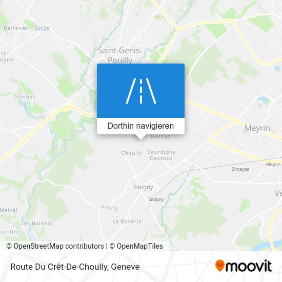 Route Du Crêt-De-Choully Karte