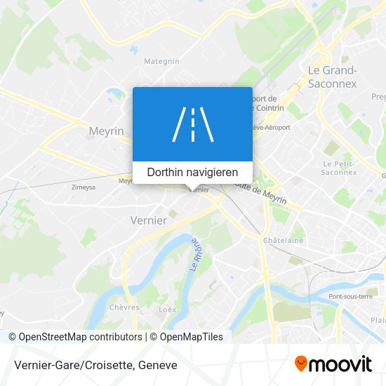 Vernier-Gare/Croisette Karte