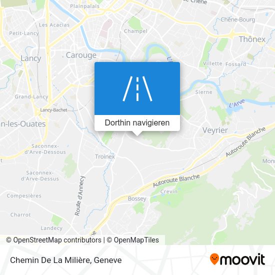 Chemin De La Milière Karte