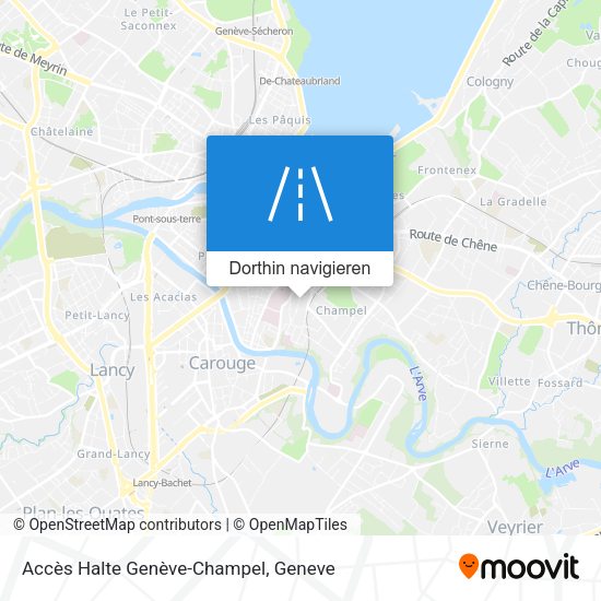 Accès Halte Genève-Champel Karte
