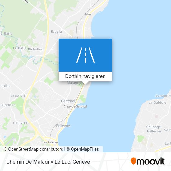 Chemin De Malagny-Le-Lac Karte
