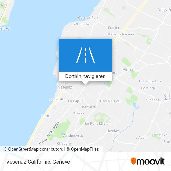 Vésenaz-Californie Karte
