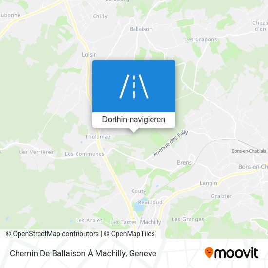 Chemin De Ballaison À Machilly Karte