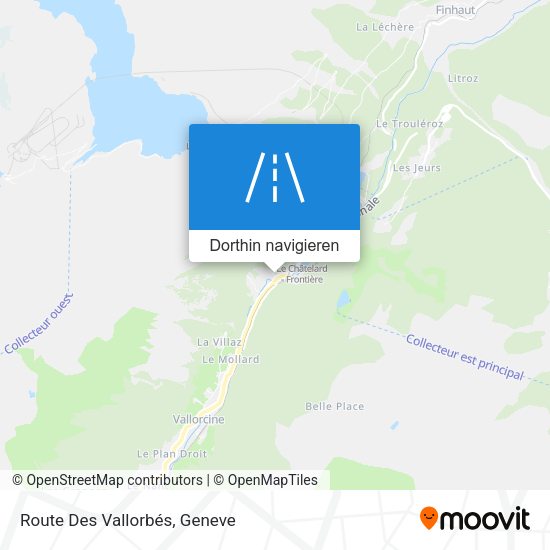 Route Des Vallorbés Karte