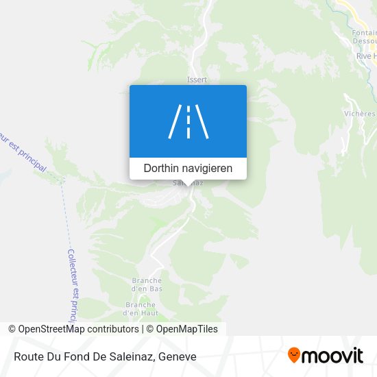 Route Du Fond De Saleinaz Karte