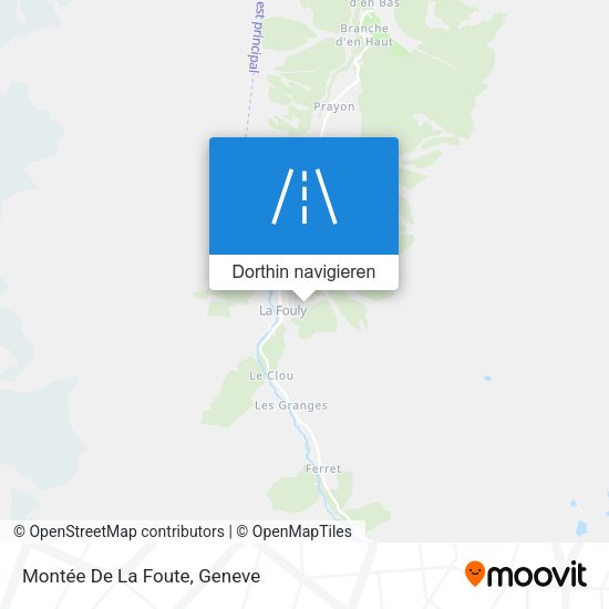 Montée De La Foute Karte
