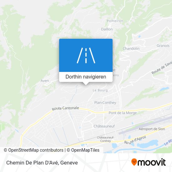 Chemin De Plan D'Avé Karte