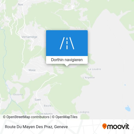 Route Du Mayen Des Praz Karte