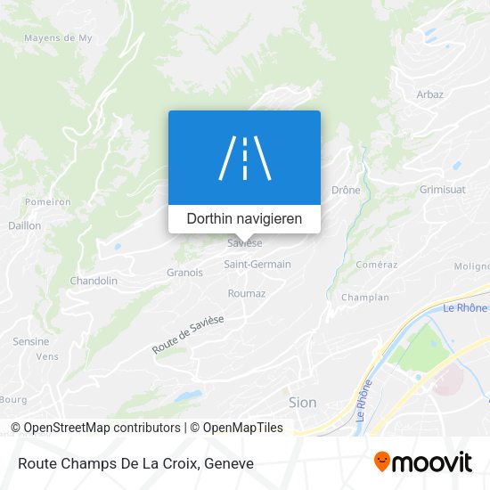 Route Champs De La Croix Karte