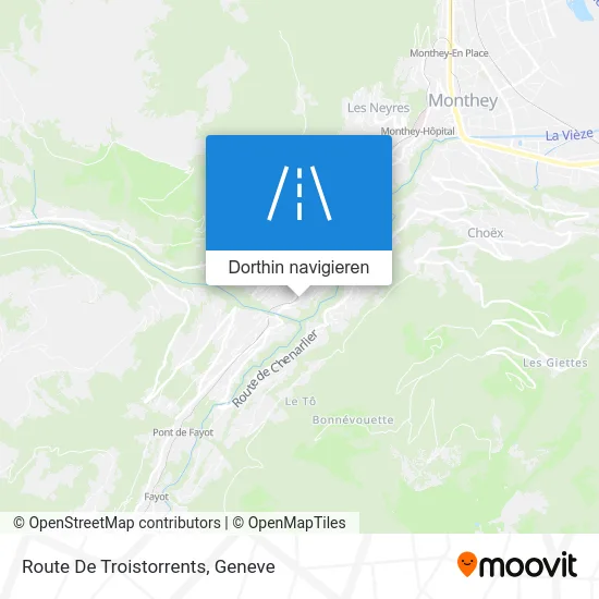 Route De Troistorrents Karte