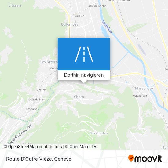 Route D'Outre-Vièze Karte