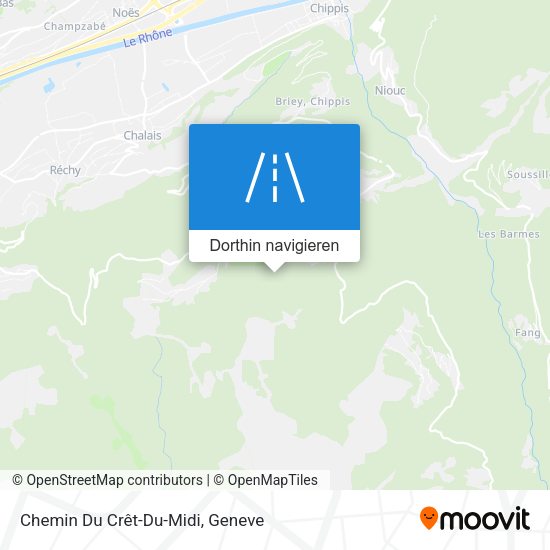 Chemin Du Crêt-Du-Midi Karte