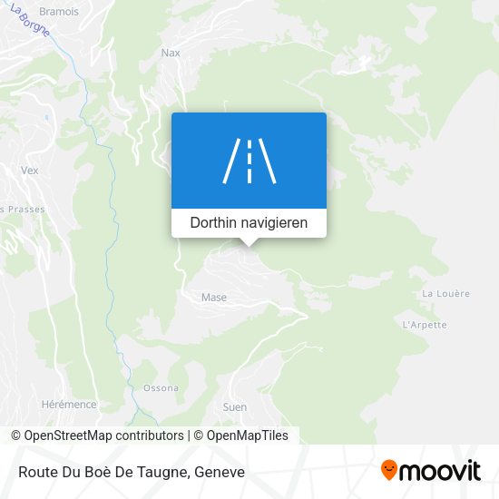Route Du Boè De Taugne Karte