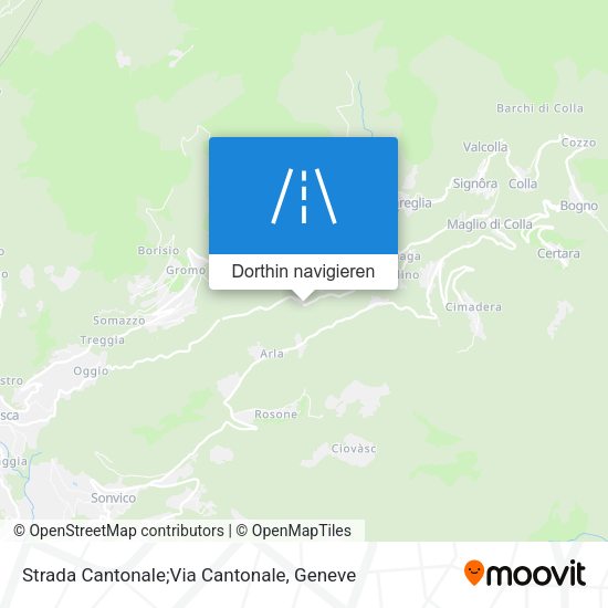 Strada Cantonale;Via Cantonale Karte