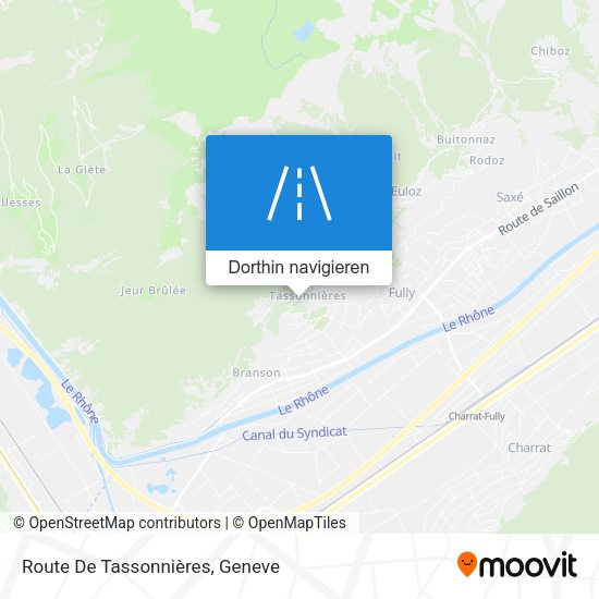 Route De Tassonnières Karte