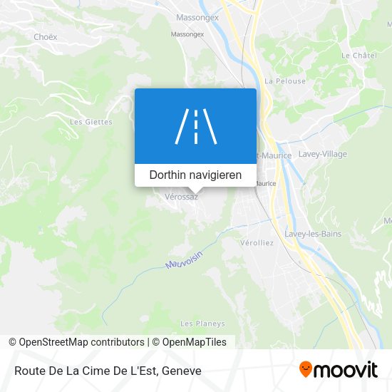 Route De La Cime De L'Est Karte