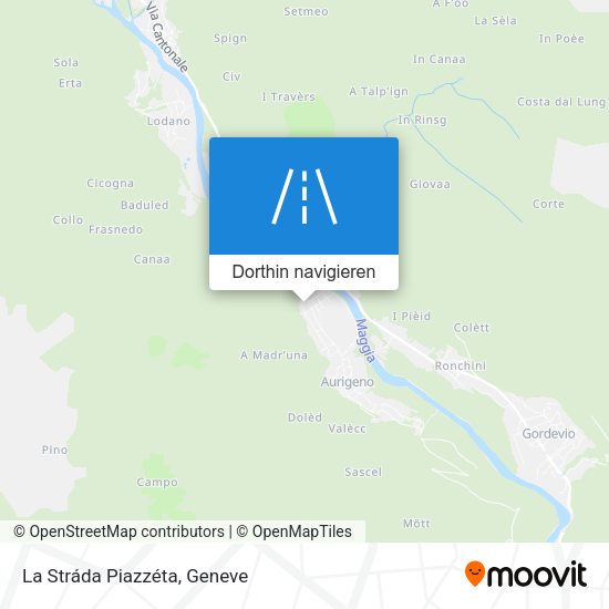 La Stráda Piazzéta Karte