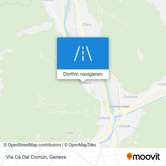 Via Cà Dal Comün Karte