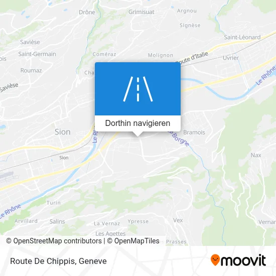 Route De Chippis Karte