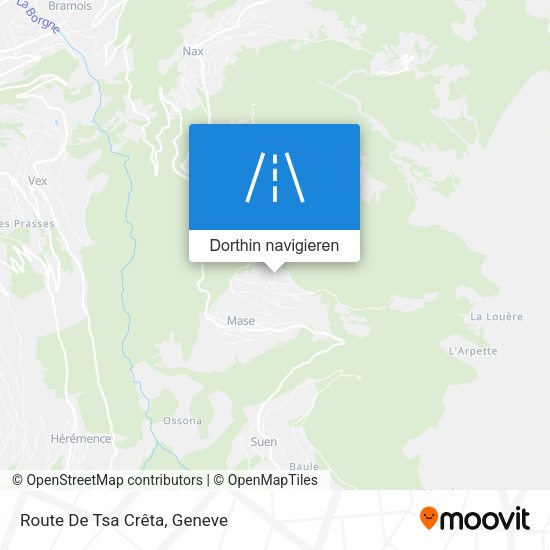 Route De Tsa Crêta Karte