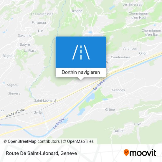 Route De Saint-Léonard Karte