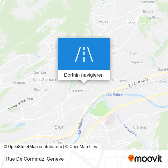 Rue De Coméraz Karte