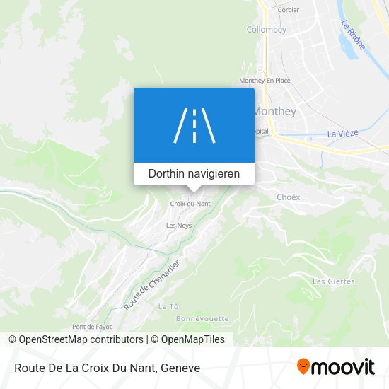 Route De La Croix Du Nant Karte
