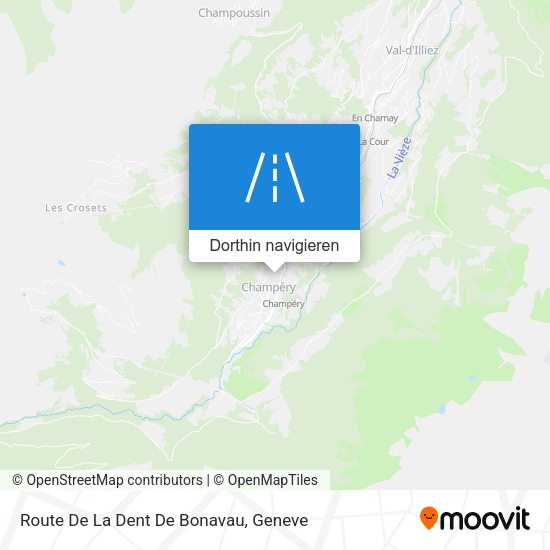 Route De La Dent De Bonavau Karte