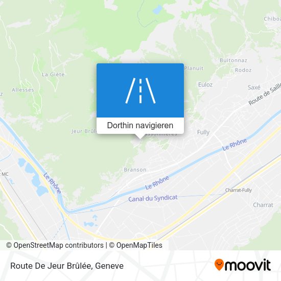 Route De Jeur Brûlée Karte