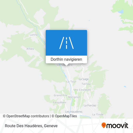 Route Des Haudères Karte
