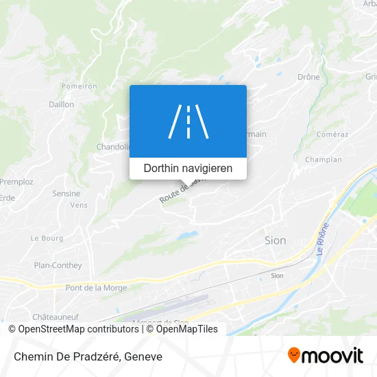 Chemin De Pradzéré Karte