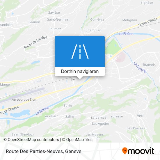 Route Des Parties-Neuves Karte