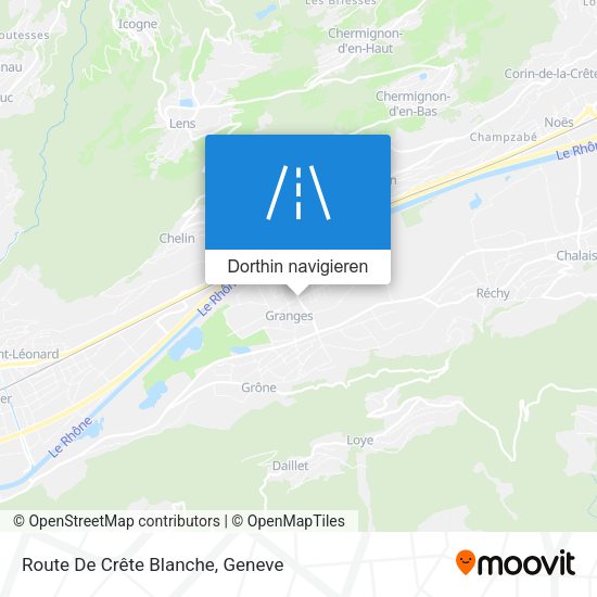 Route De Crête Blanche Karte