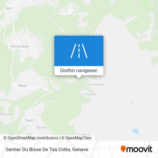 Sentier Du Bisse De Tsa Crêta Karte