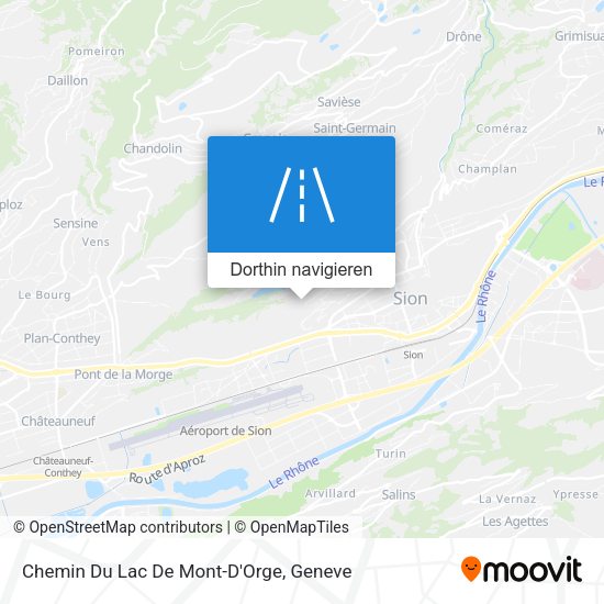 Chemin Du Lac De Mont-D'Orge Karte