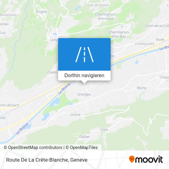 Route De La Crête-Blanche Karte