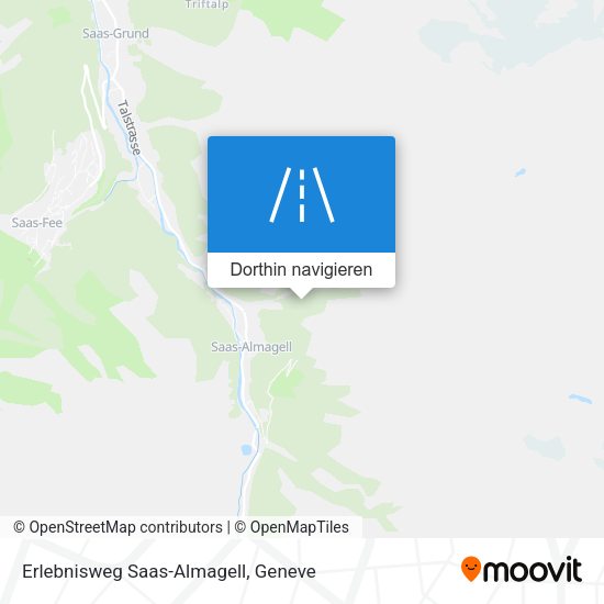 Erlebnisweg Saas-Almagell Karte