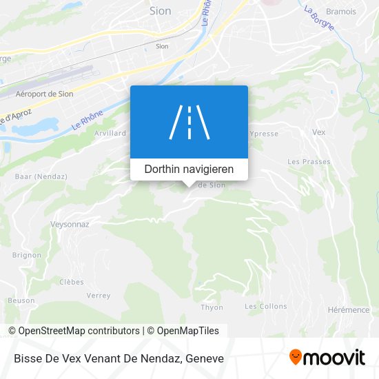 Bisse De Vex Venant De Nendaz Karte