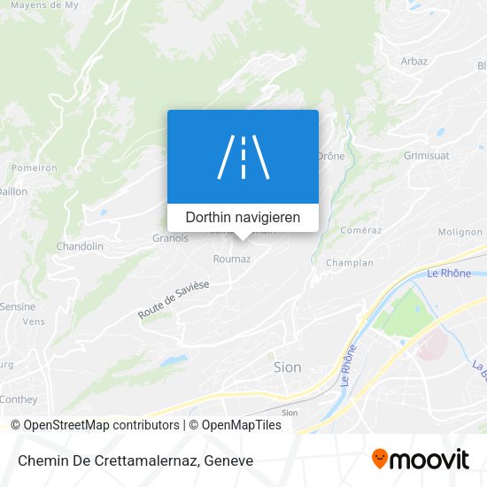 Chemin De Crettamalernaz Karte