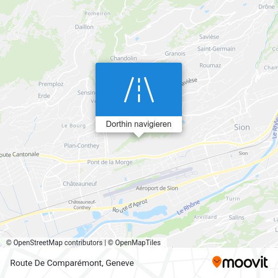Route De Comparémont Karte
