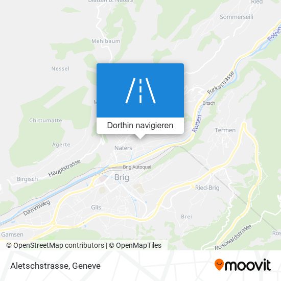 Aletschstrasse Karte