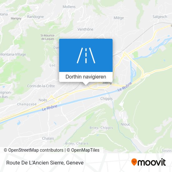 Route De L'Ancien Sierre Karte