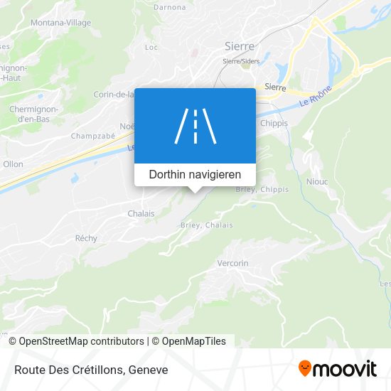 Route Des Crétillons Karte