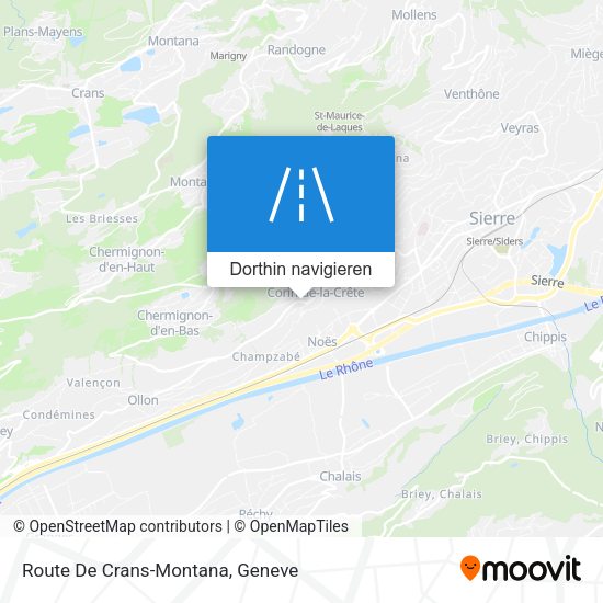 Route De Crans-Montana Karte