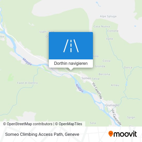 Someo Climbing Access Path Karte