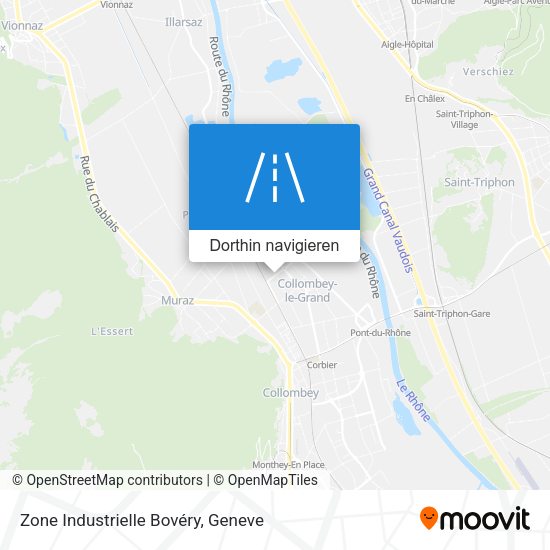 Zone Industrielle Bovéry Karte