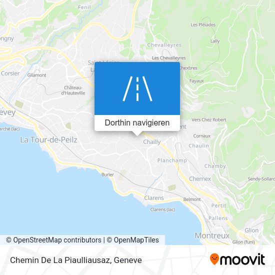 Chemin De La Piaulliausaz Karte